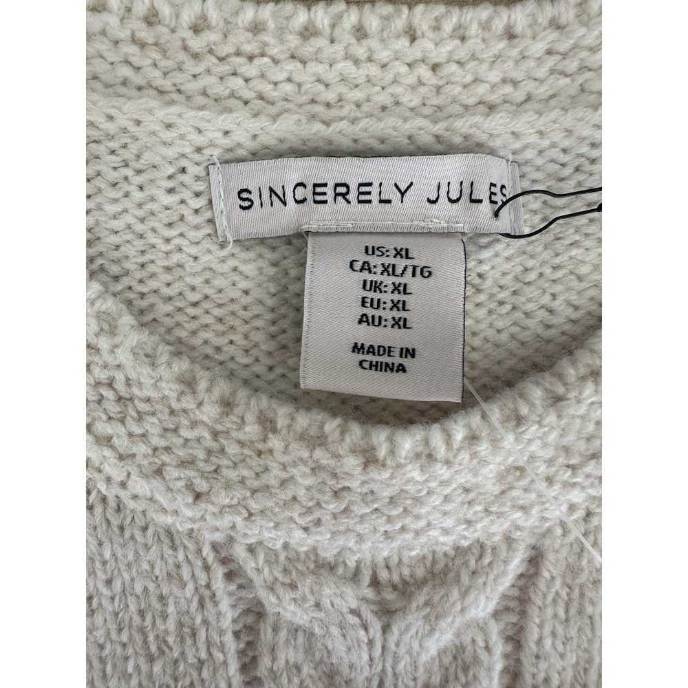 NWT Sincerely Jules VTG Crop Sleeveless Sweater Vest Floral Grannycore size XL - Picture 3 of 7